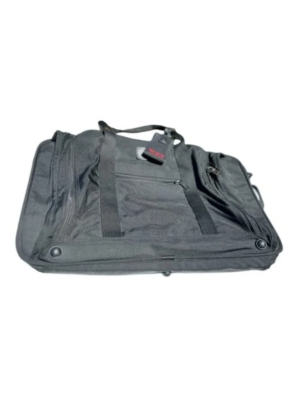 Tumi Messenger Bag Log Laptop Briefcase Style Nylon Crossbody Strap Made in USA